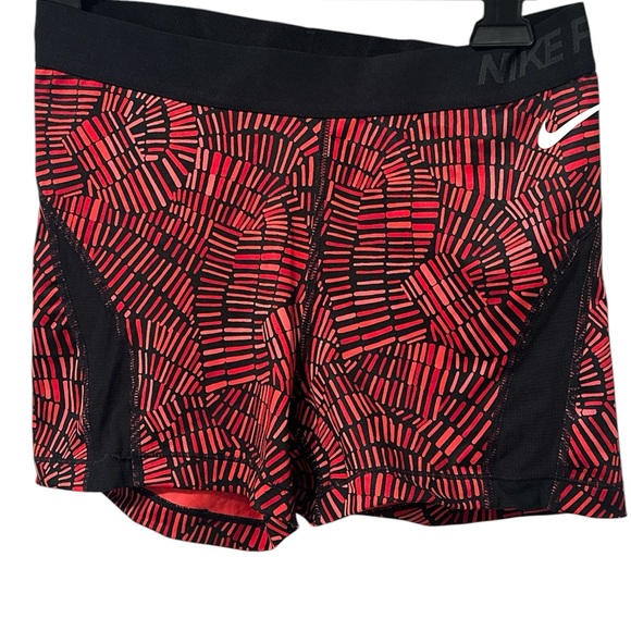 Nike | Shorts | Nike Pro Red And Black Patterned Shorts | Poshmark
